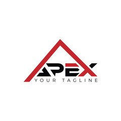 Apex triangle creative mountain shape logo