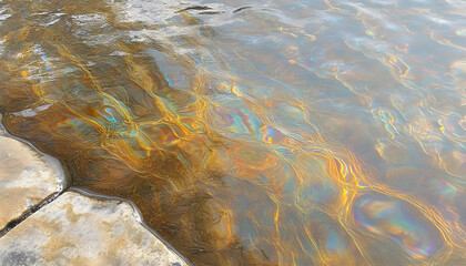 Iridescent Water Abstract Background Image