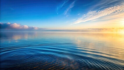 Obraz premium A tranquil scene of sea water with morning fog and ripples on the surface , peaceful, morning, peaceful, morning, calm