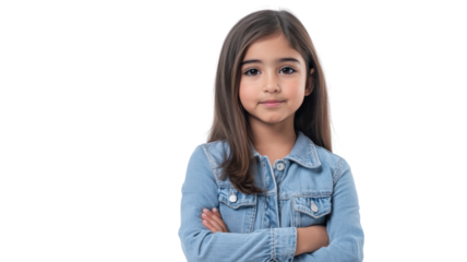 A Young Girl with a Skeptical Expression Portraying Curiosity and Thoughtfulness in a Natural Setting, Ideal for Educational and Creative Projects.