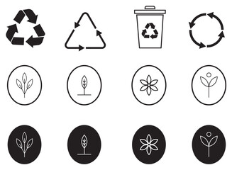 Organic cosmetic, Natural product, recycle, repeat, Interconnecting round arrow icon set