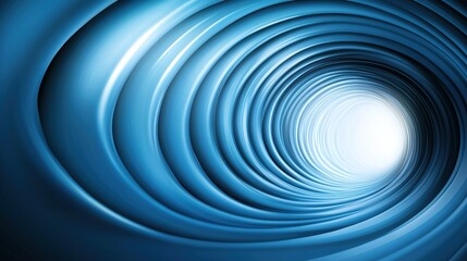 Obraz premium Abstract Blue Spiral Tunnel Design with Soft Light Effect