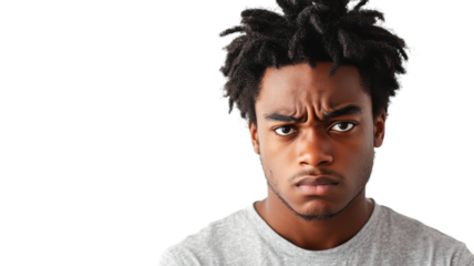 A Young Man Expressing Concern: Capturing the Essence of Anxiety and Thoughtfulness in a Portrait for Emotional Context.