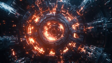 A mechanical cog in the center of a high-tech gearbox, with glowing gears and parts turning smoothly to create a perfect motion.