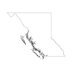 British Columbia blank outline map