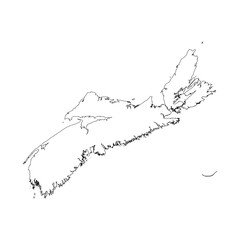 Obraz premium Nova Scotia blank outline map