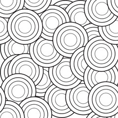 Obraz premium Seamless pattern black line, tile, background for postcard, banner, fabric, wallpaper.