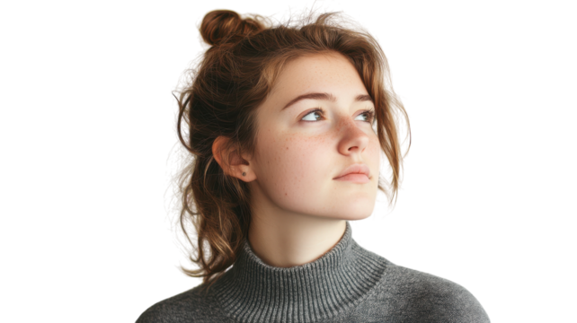 A Thoughtful Young Woman Reflecting on Life's Journey: Perfect Image for Emotional and Inspirational Themes.