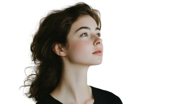 A Young Woman in a Thoughtful Pose Reflecting on Life's Journey and Making Informed Decisions for Future Success.