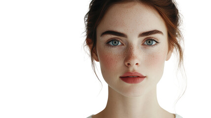 Obraz premium Captivating Image of a Young Woman with an Intrigued Expression Ideal for Creative and Marketing Projects.