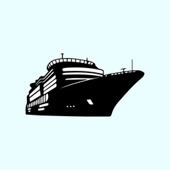 Obraz premium cruise ship icon symbol design