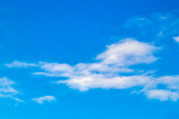 Blue and overcast cloudy sky in winter in Germany.