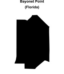 Bayonet Point (Florida) blank outline map