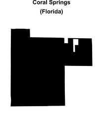 Coral Springs (Florida) blank outline map