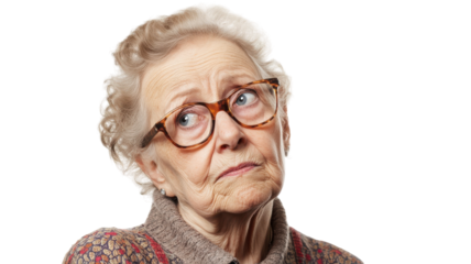 Elderly Woman with Nostalgic Expression Perfect for Evoking Emotions in Storytelling and Marketing Materials.