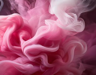 Obraz premium close up swirling pink and white smoke background