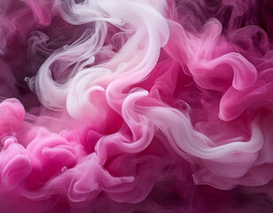 Fototapeta premium close up swirling pink and white smoke background