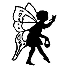 Fairy Angel Cherub valentine cupid silhouette