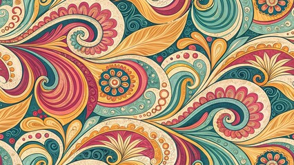 seamless pattern with paisley