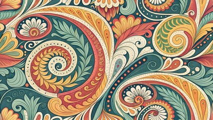 seamless pattern with paisley
