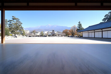 Fototapeta premium Serene Temple View Illustration