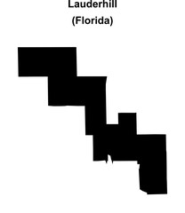 Lauderhill (Florida) blank outline map