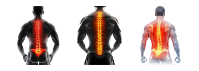 Human Spine Anatomy Back View Illustration