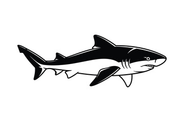 Fototapeta premium Bamboo Shark silhouette vector illustration graphic art