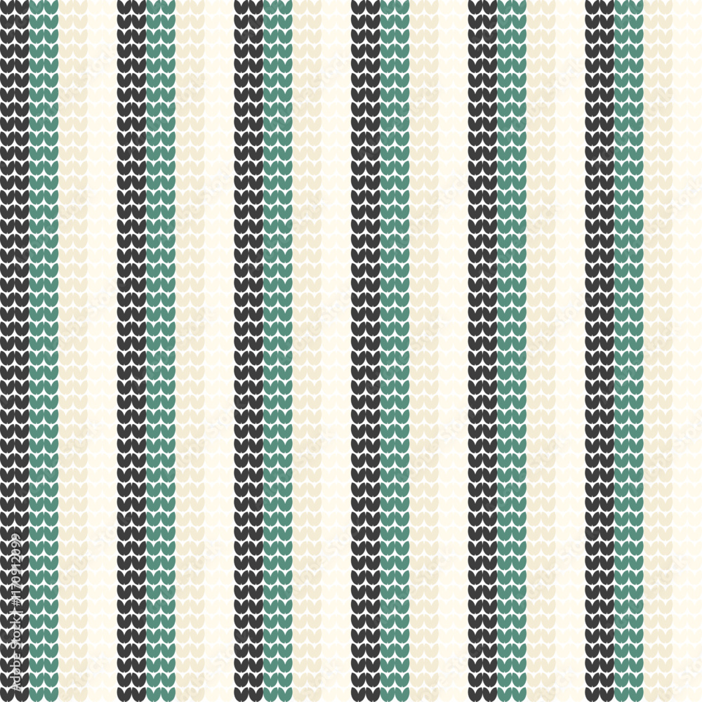 Poster seamless vector pattern. knitted background with stripes. woolen texture.