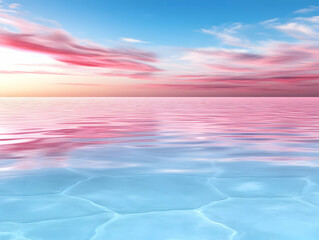 Obraz premium Pink Sky Blue Water Abstract Background