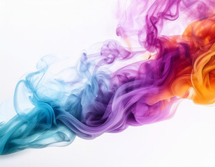 Fototapeta premium colored smoke isolated on white background