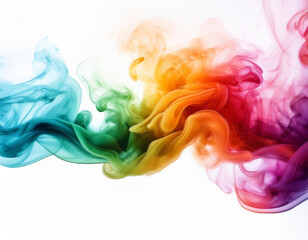 Obraz premium colored smoke isolated on white background