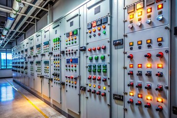 High Voltage DC Circuit Breaker Control Panel in Power Plant Substation