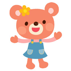 Fototapeta premium かわいい くま ポップ キャラクター