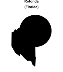 Rotonda (Florida) blank outline map