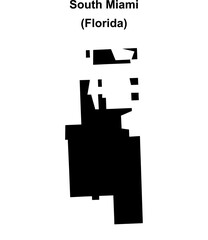 South Miami (Florida) blank outline map