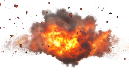  Fire white background misfortune explosion