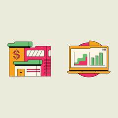 Vector image of strategic accumulation investment in business