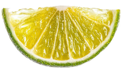  Fresh lime slice on transparent background