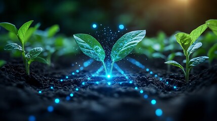 Innovative Sustainable Agriculture Concept with Tech Integration and Digital Farming : Generative AI