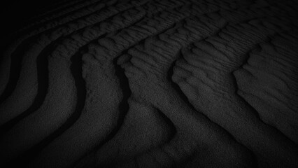Black and White Sand beach macro photography. Texture of black and whote sand for background....