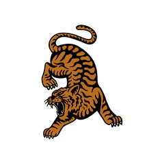 illustration vector graphic tiger for design, template, elemen, illustration, etc