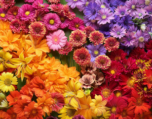 colorful flowers background in high quality