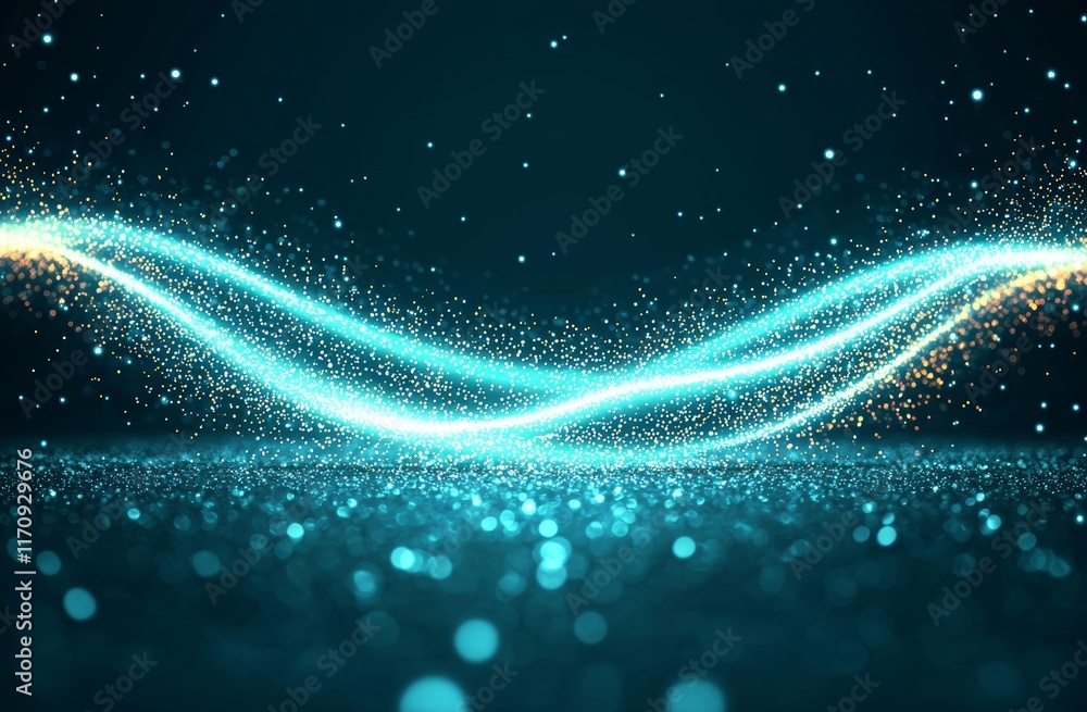 Poster background in blue abstraction with dynamic speed lines, leaving space for text or design