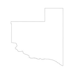 La Pampa province blank outline map