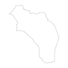 La Rioja province blank outline map