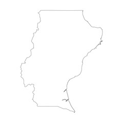 Santa Cruz province blank outline map