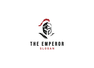 Fototapeta premium Knight emperor logo design. The emperor logo