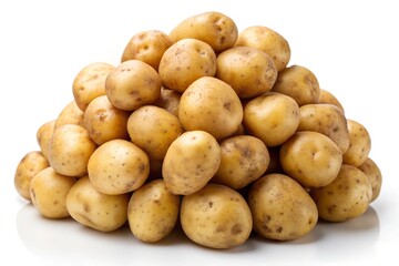 potatoes isolated on white background