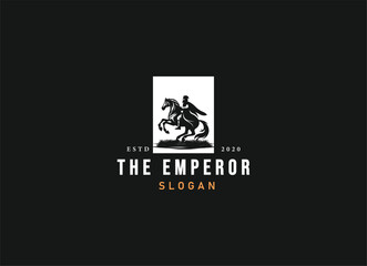 Knight emperor logo design. The emperor logo